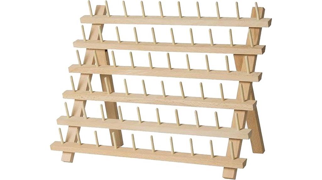 wooden thread rack organizer