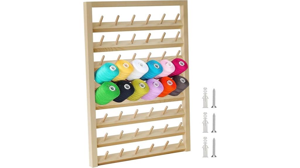 wooden wall thread organizer