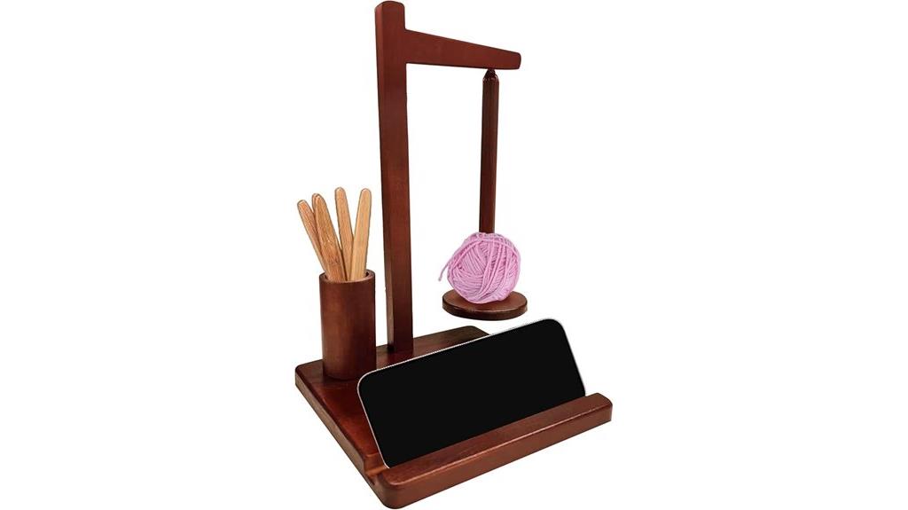 wooden yarn holder for crafts
