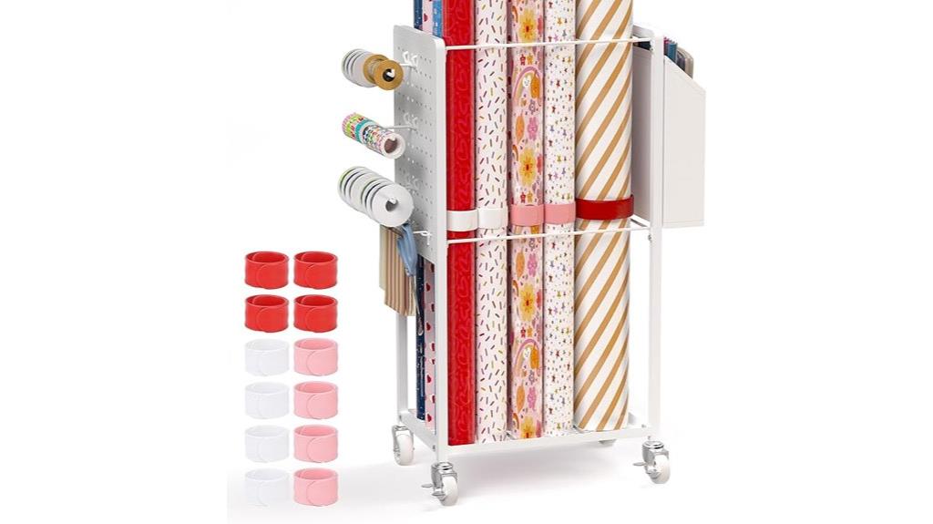 wrapping paper storage cart