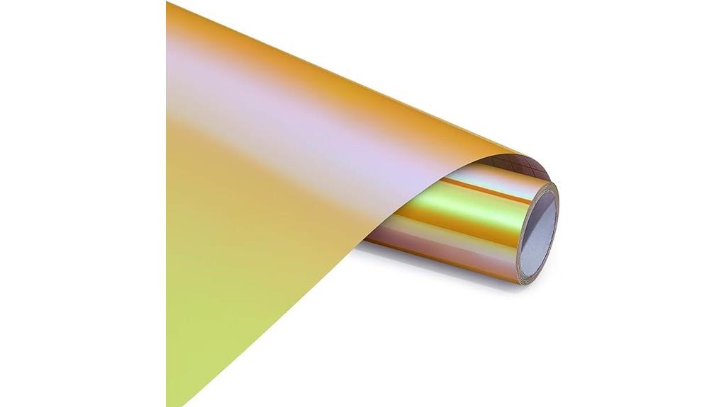 yellow chrome holographic vinyl