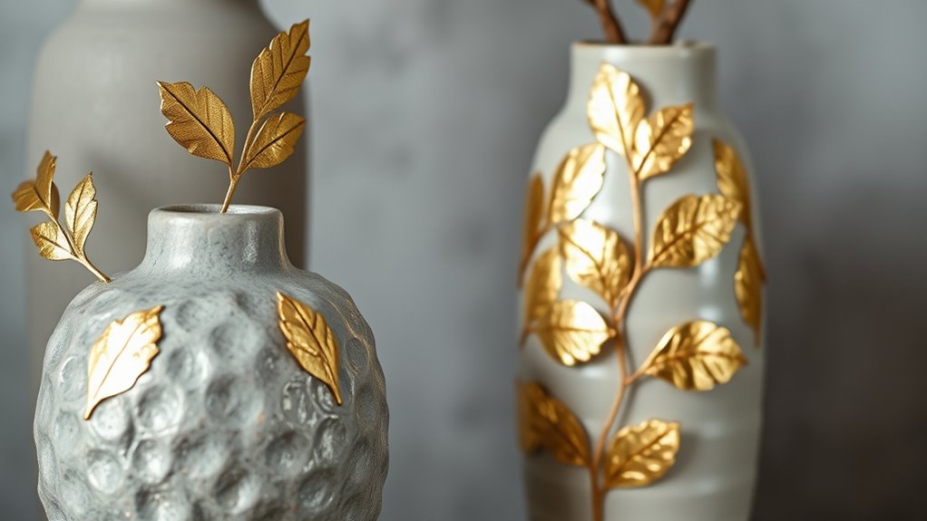 adding foil and leaf