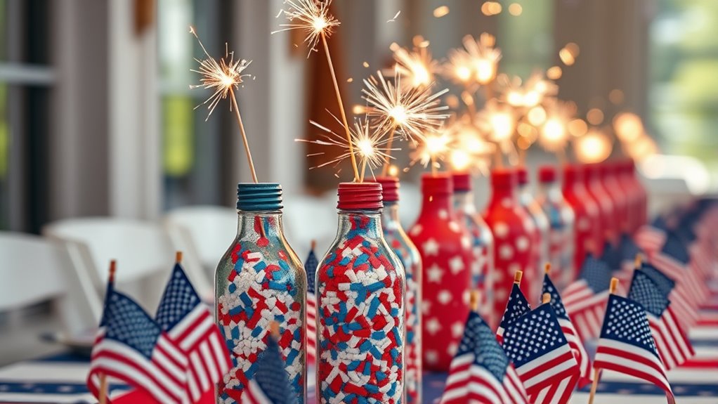 arrange centerpieces for visibility