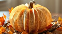 book page pumpkin decoration