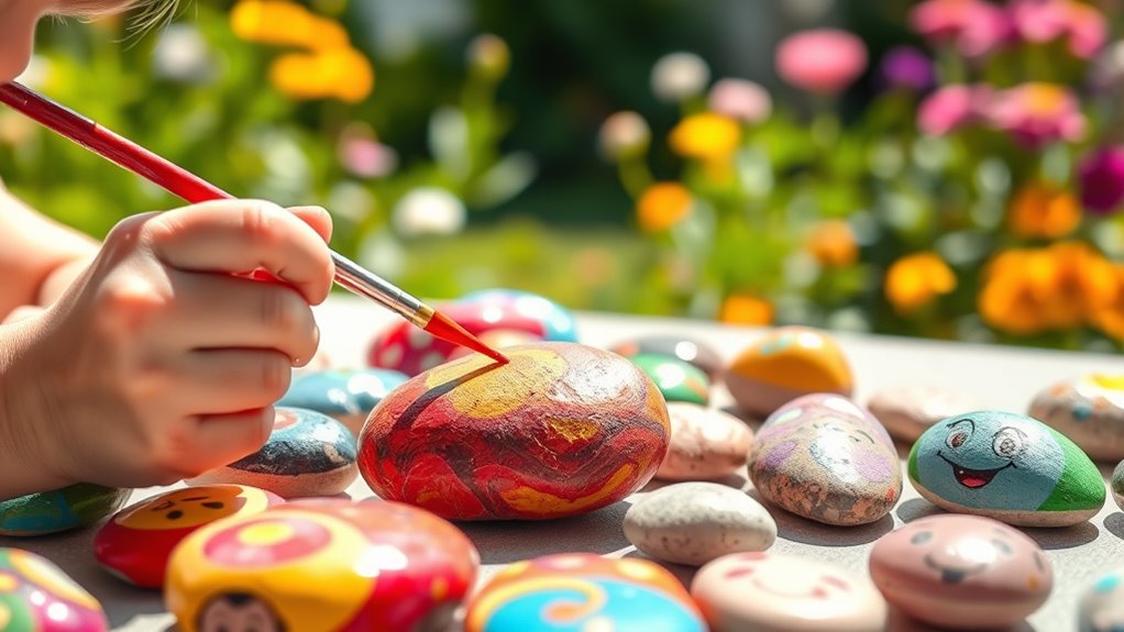 colorful outdoor rock art