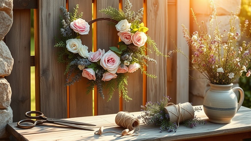 create charming floral wreaths