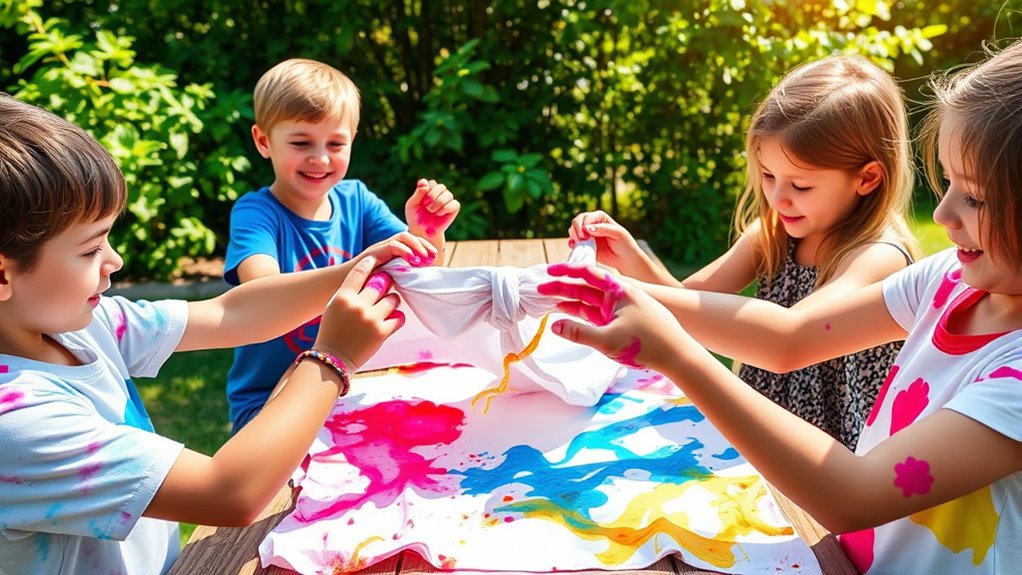 create colorful fabric patterns