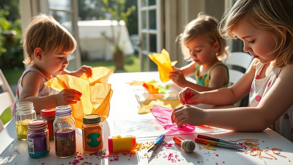 create colorful sun catchers