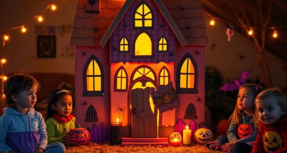 create kids haunted cardboard house