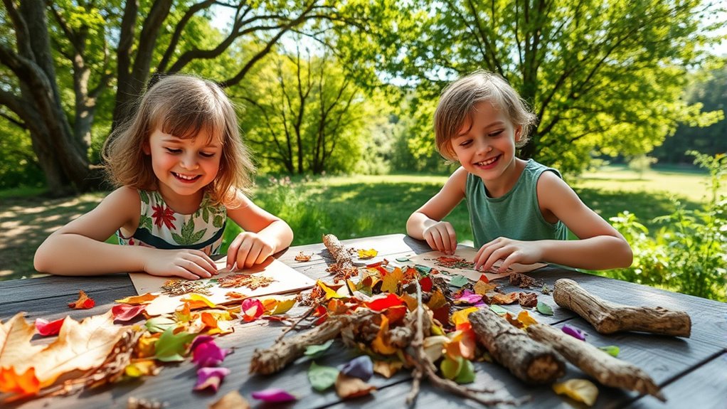 create nature collage art