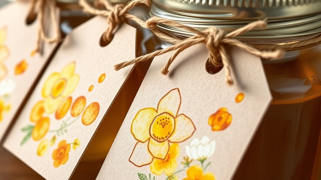 create unique honey jar tags