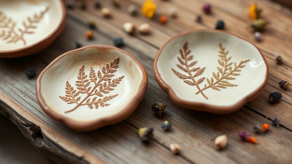 creative botanical clay display