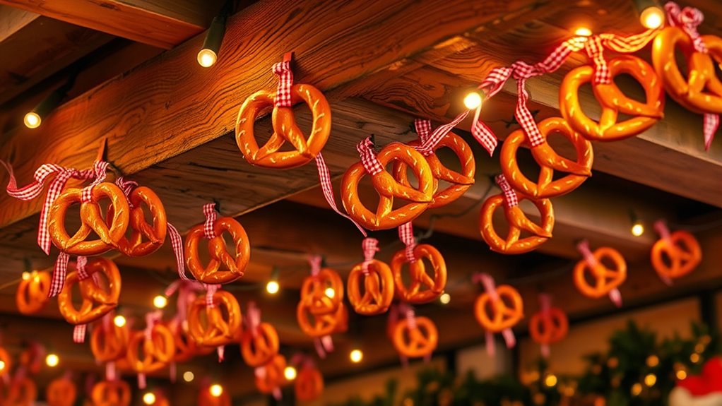 creative pretzel garland display ideas