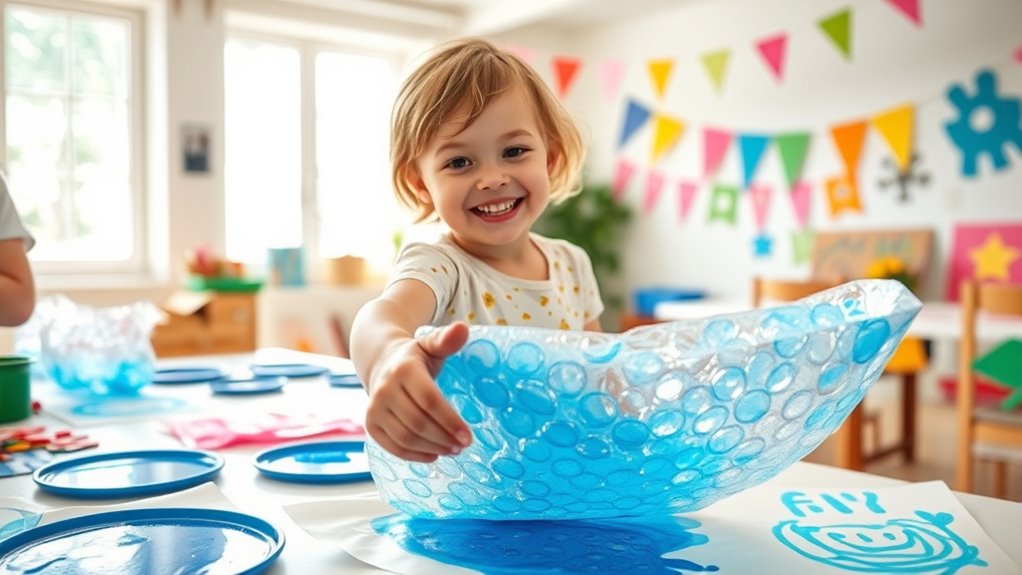 creative textured bubble printing