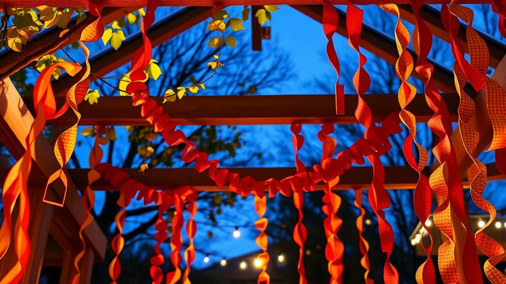 decorate with colorful paper chains