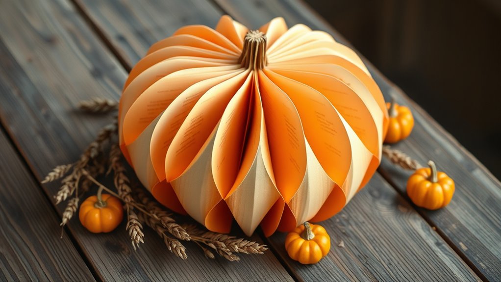 decorative finishing pumpkin arrangement