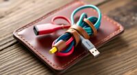 diy leather cord organizer