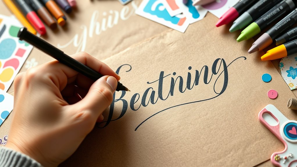 faux calligraphy crafting tips