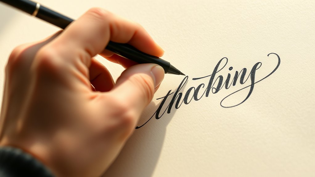 faux calligraphy hand lettering