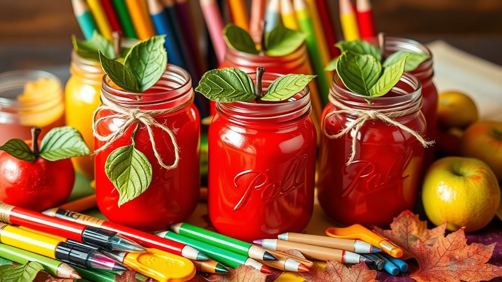 gather materials for apple jars