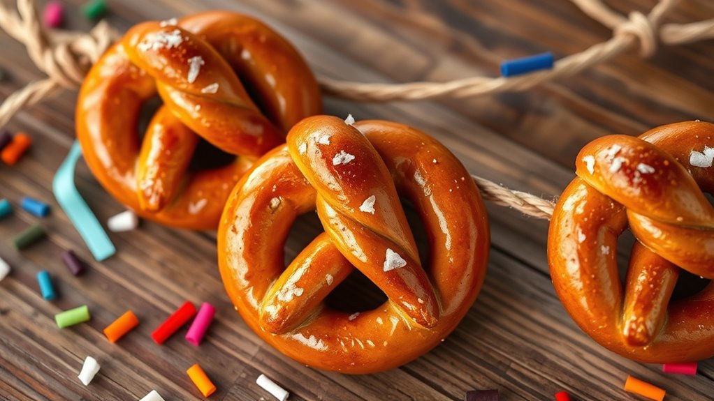 gather pretzel garland supplies