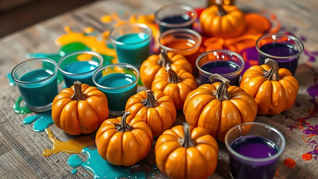 gather supplies for pumpkin art