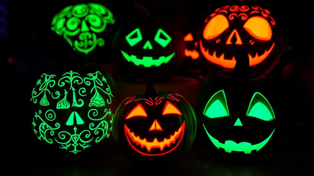 glow in the dark pumpkin decorating