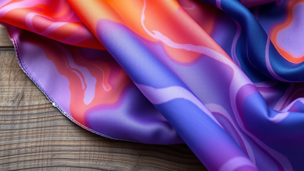 handmade vibrant silk scarf