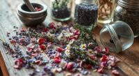 herbal crafting with dried flowers
