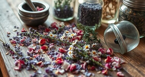 herbal crafting with dried flowers