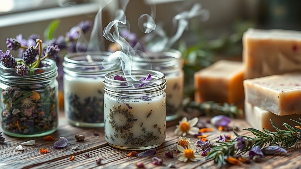 herbs enhance candles and soaps