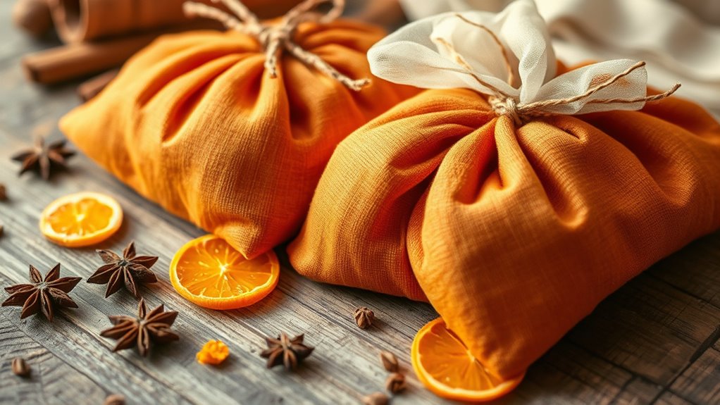 homemade fall scented sachets