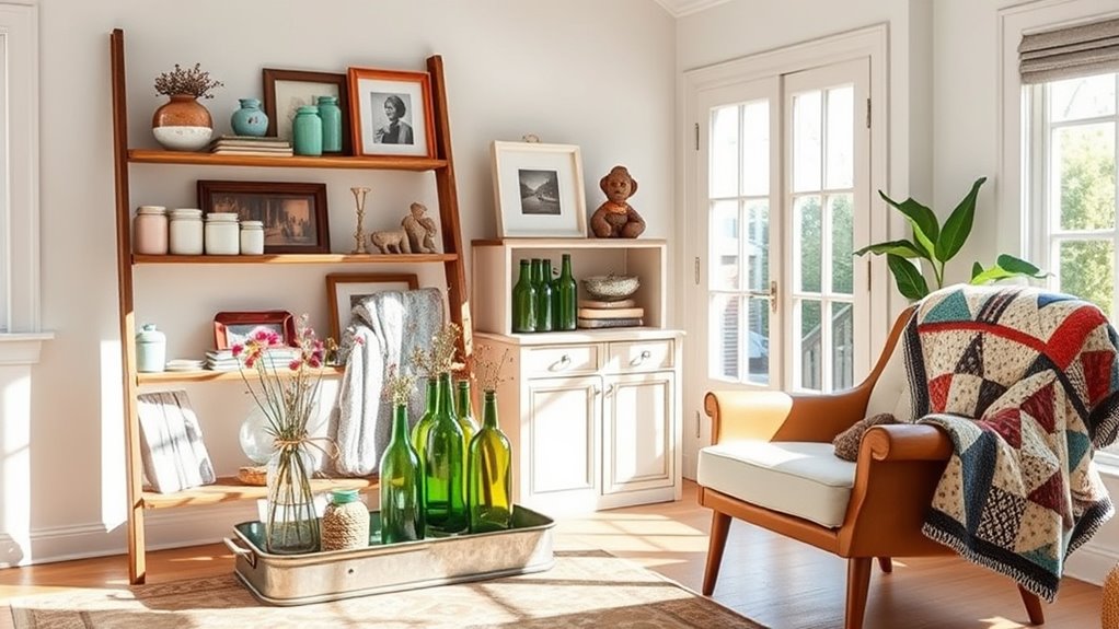 incorporate upcycled decor creatively