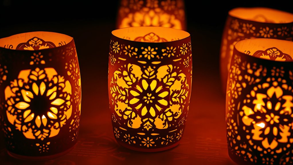 intricate symmetrical layered patterns