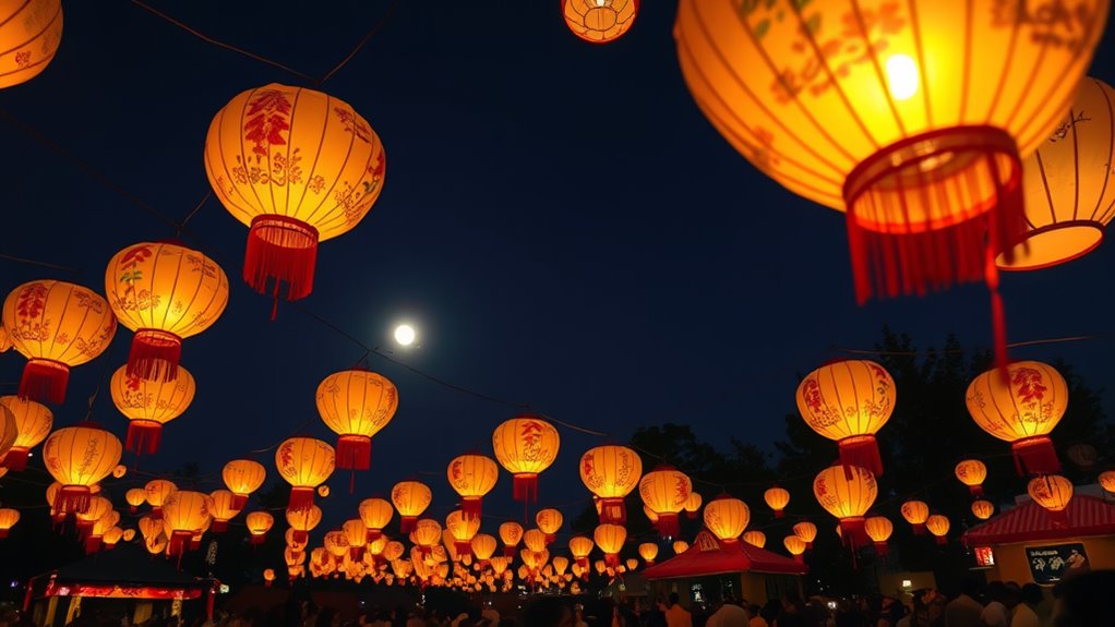lanterns enhance festive atmosphere