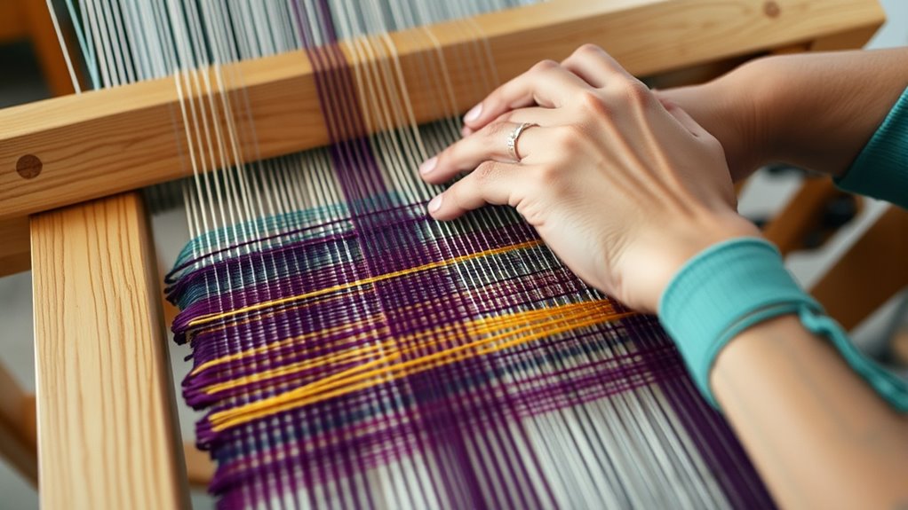 maintain steady weaving rhythm