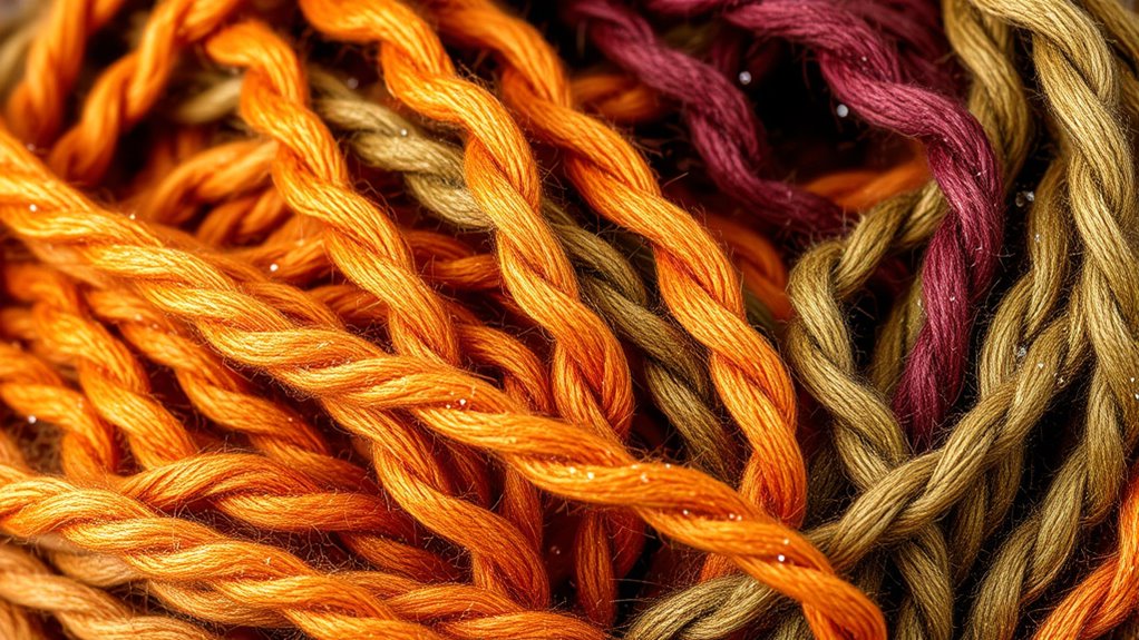 metallic glitter yarn accents