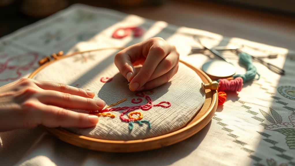 mindful embroidery fosters focus
