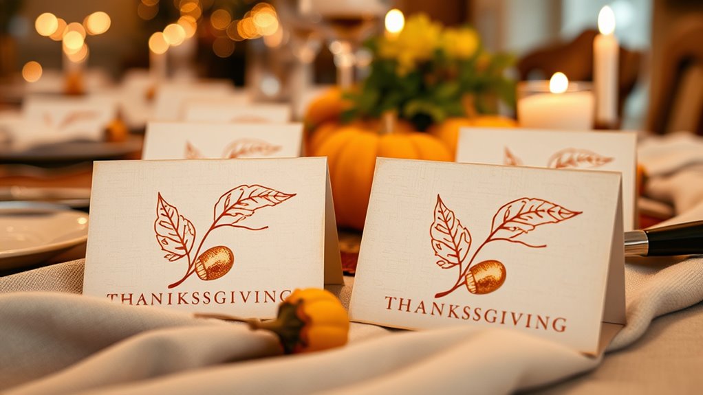 personalized elegant thanksgiving setup