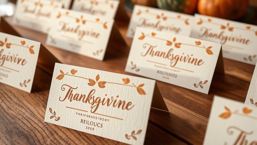 personalized thanksgiving table settings