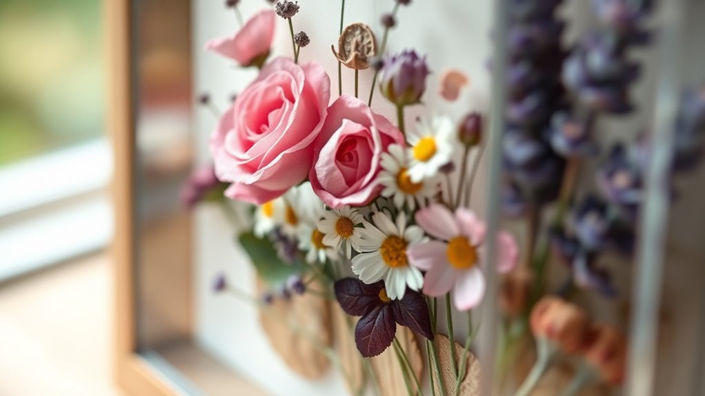 pressed flowers in art