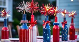 recycled bottle firecracker decorations