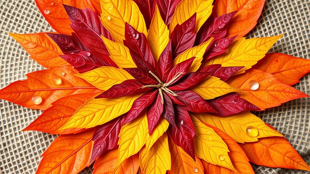 secure leaves with adhesive