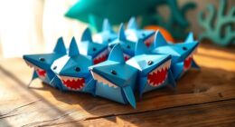 shark themed origami treat boxes