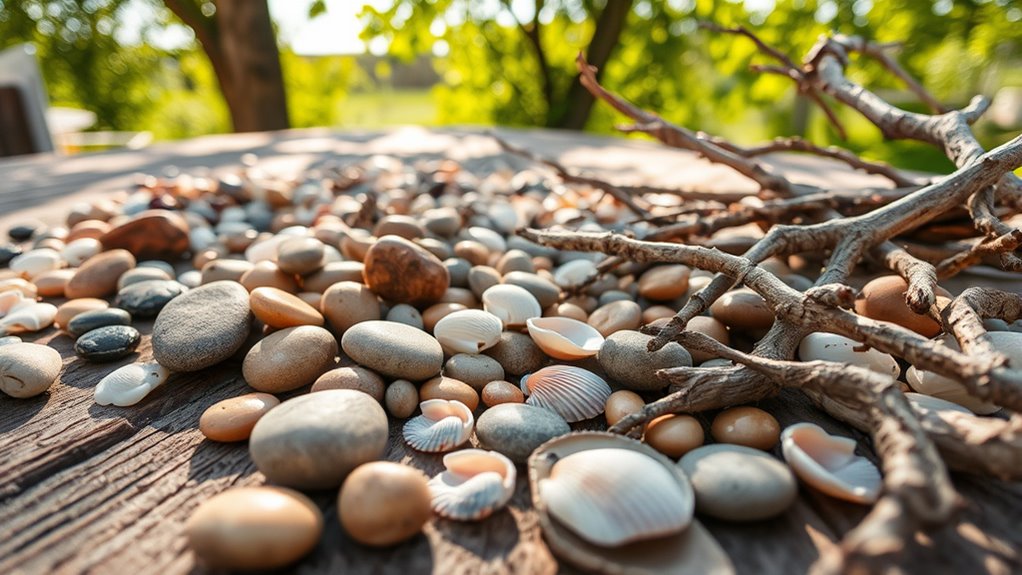 shell art blending nature