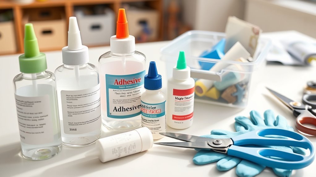 store adhesives safely properly