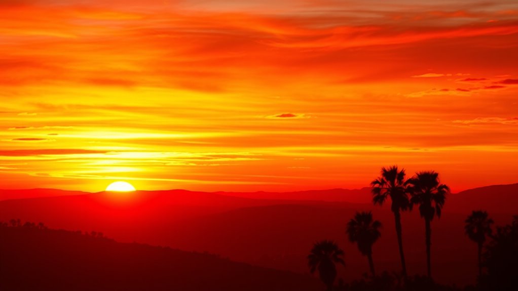 sunset inspired warm color palette
