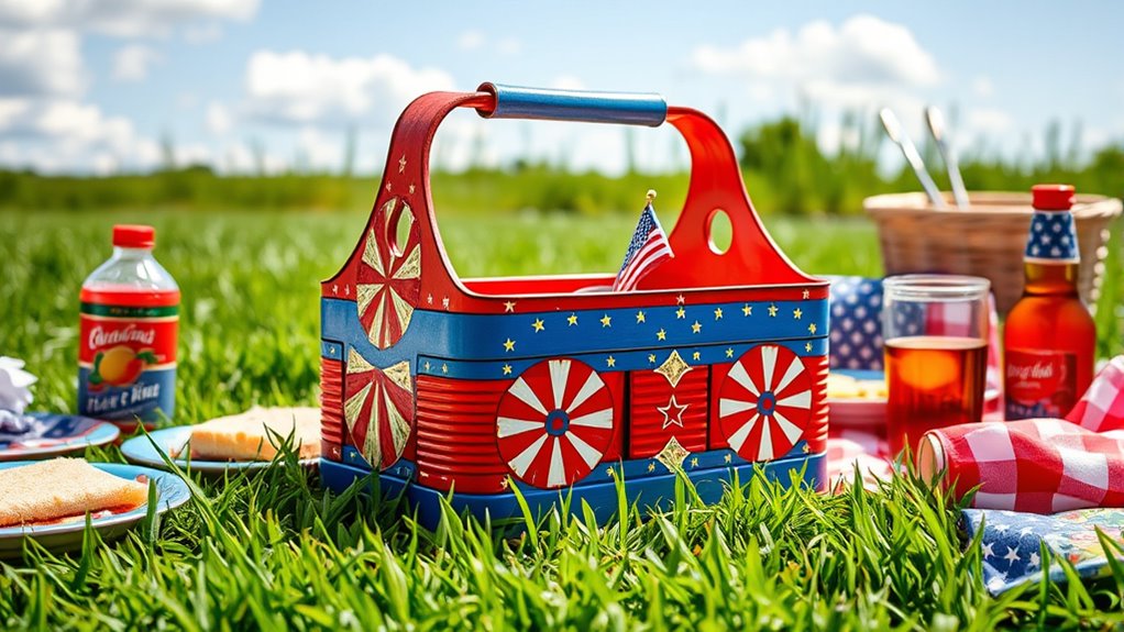 tin can labor day picnic caddy