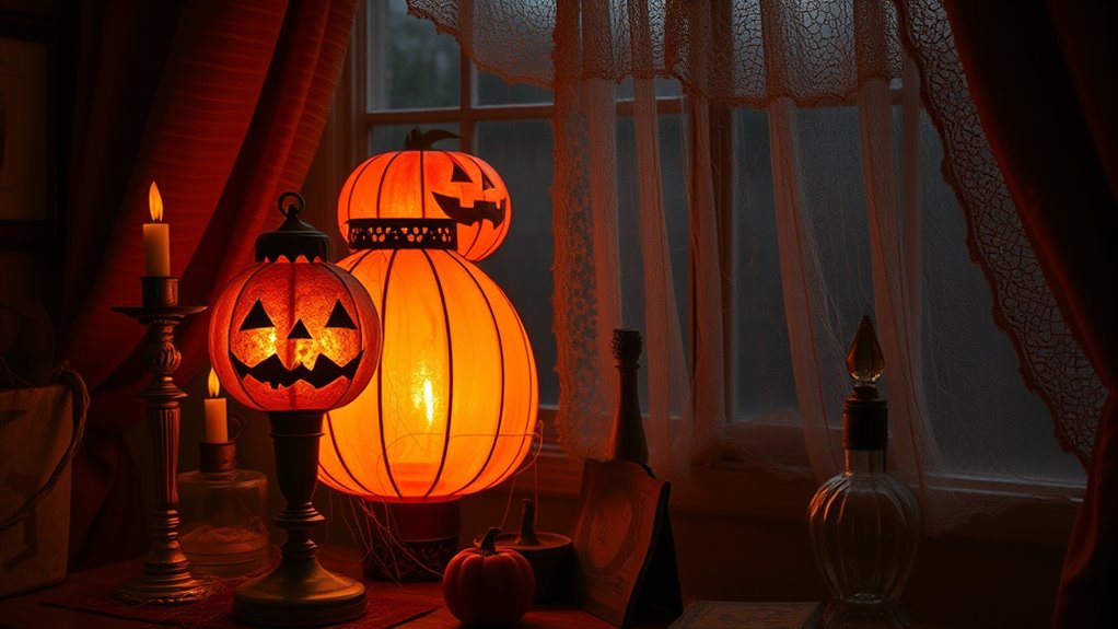 vintage spooky glowing ambiance