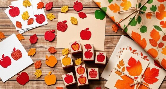 autumn apple card decorations
